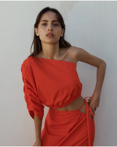FRIEND of AUDREY - Sylvie Cotton One-Shoulder Top