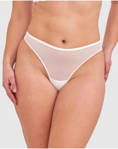 Bras N Things - Sexy Basics High Leg G String - Ivory