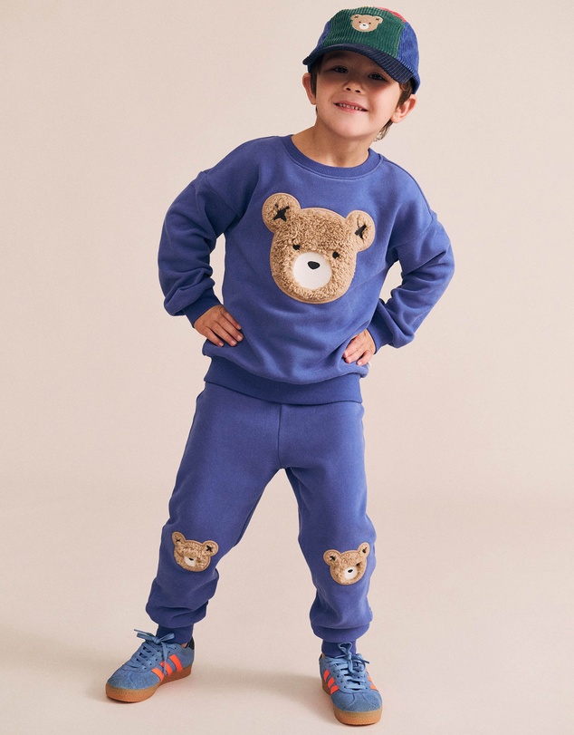 Huxbaby - Furry Huxbear Cobalt Sweatshirt - Babies-Kids