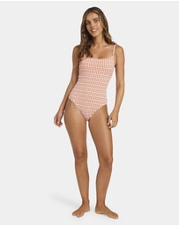 Billabong - Womens Wave Check Mia One Piece Swimsuit