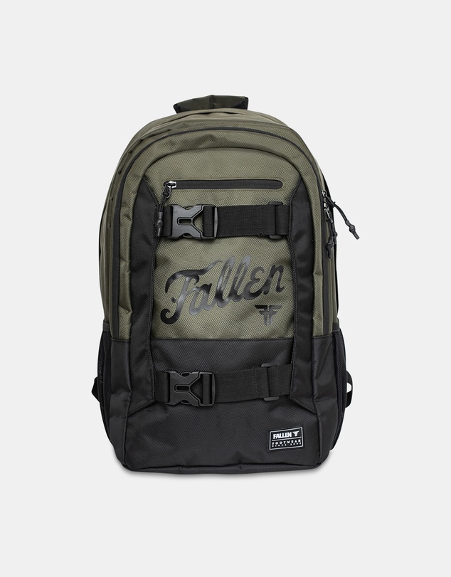 Fallen Footwear - Fallen Footwear Fury Board Nylon Ripstop Backpack 24L Unisex - Olive / Black