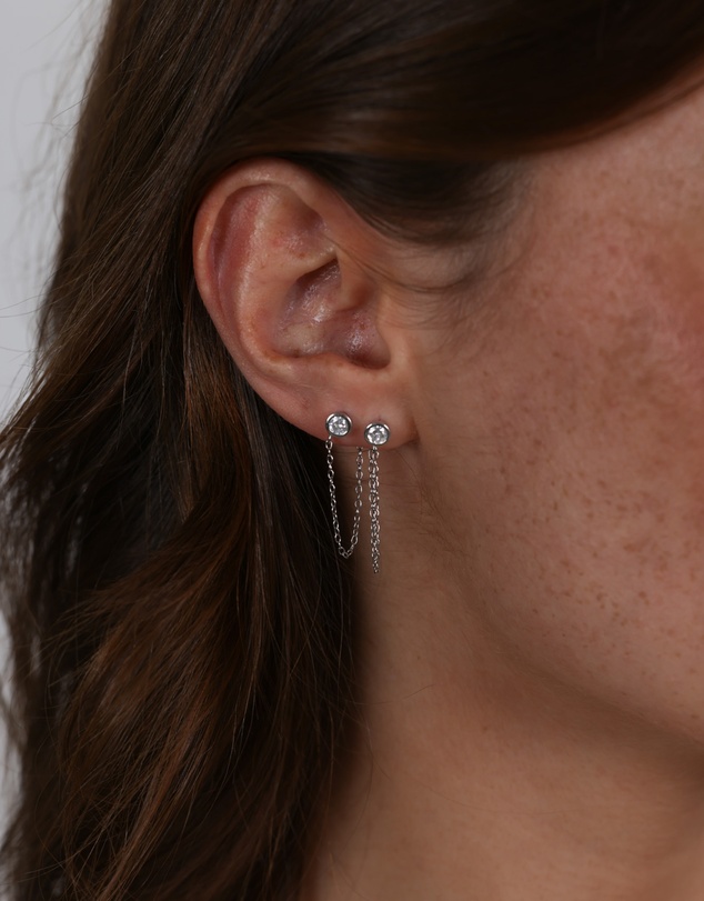 Pastiche - Silver Amber Earrings