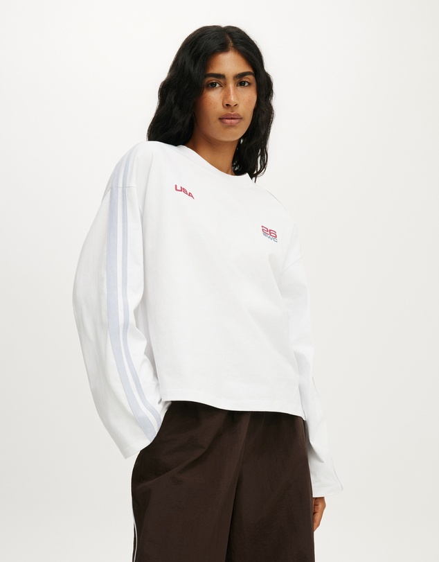 Cotton On Body Active - Long Sleeve Graphic Crew Tee