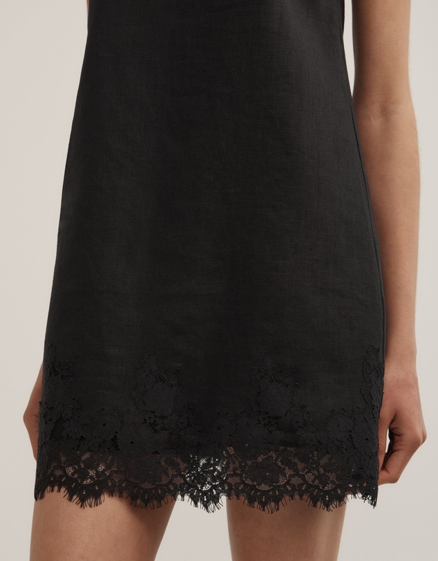Witchery - Linen Lace Mini Dress