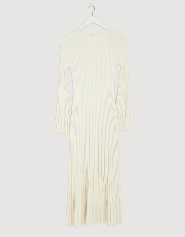 Revibe - Repaired AERE Indi Accordian Pleated Organic Knit Dress - AU 10