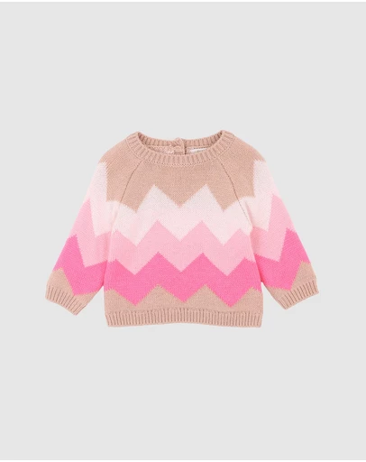 Fox & Finch - Winter Vacay Zigzag Knit Jumper - Babies