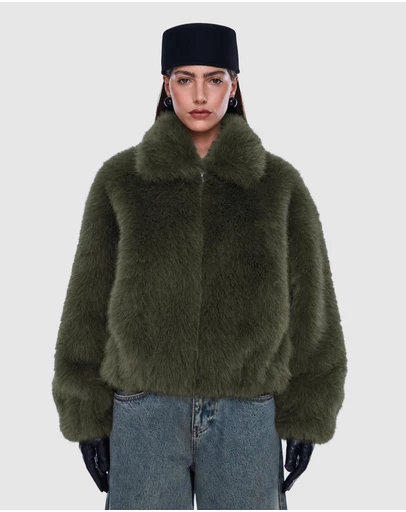 ENA PELLY - Daphne Faux Fur Bomber