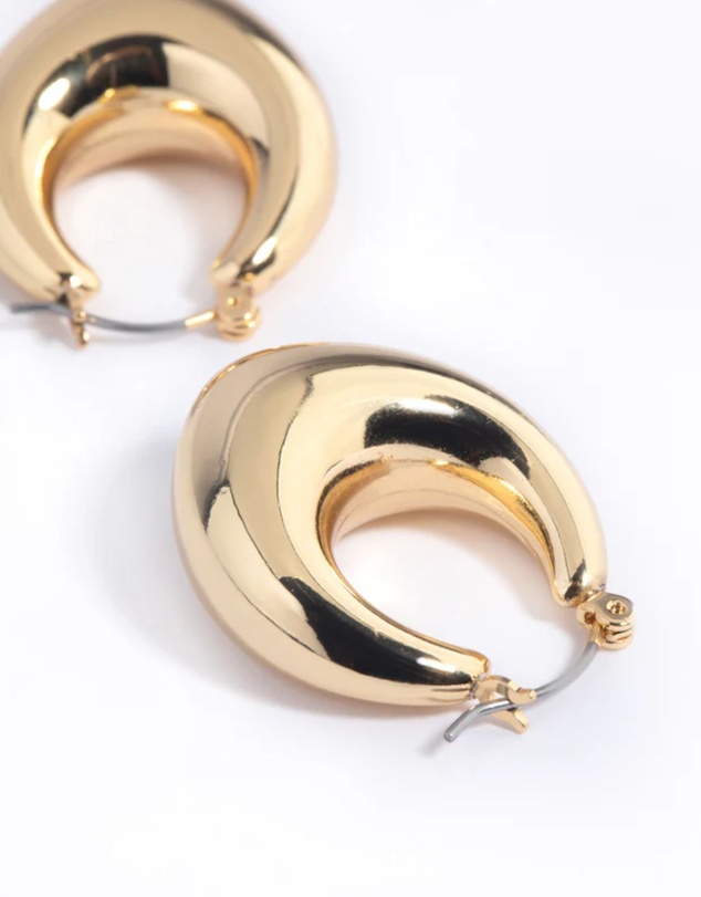 Lovisa - Gold-Plated Creole Hoop Earrings