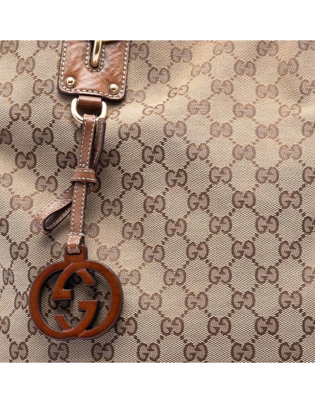 Pre-Loved by Azura Reborn - Pre-Loved Large GG Canvas GG Charm Tote