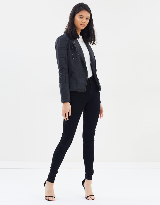 ONLY - Ava Faux Leather Biker Jacket