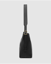 Republic of Florence - Sophia Matt Black Leather Shoulder Bag