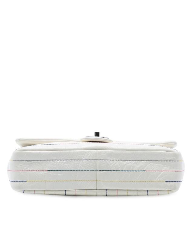 Pre-Loved by Azura Reborn - Pre-Loved Distressed Calfskin Straight Line Stitch Flap