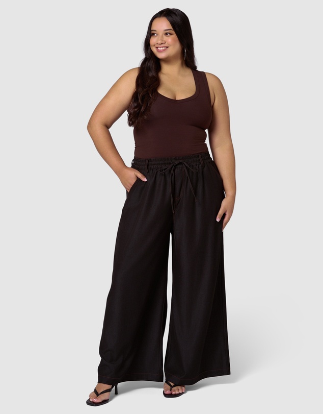 Indigo Tonic - Ava Luxe Chambray Wide Leg Pant