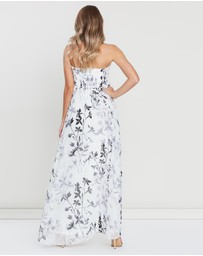 SKIVA - Strapless Print Maxi Dress