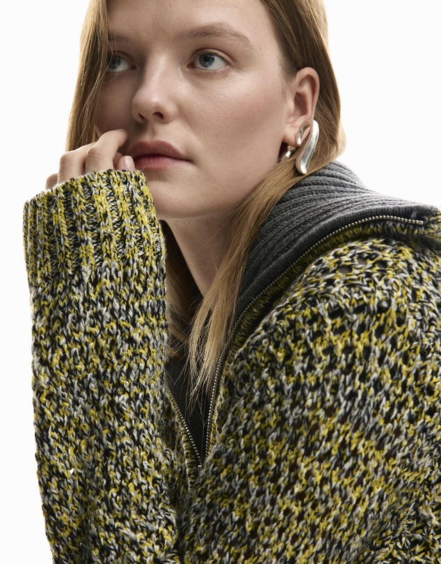 Desigual - Thick cardigan with zipper