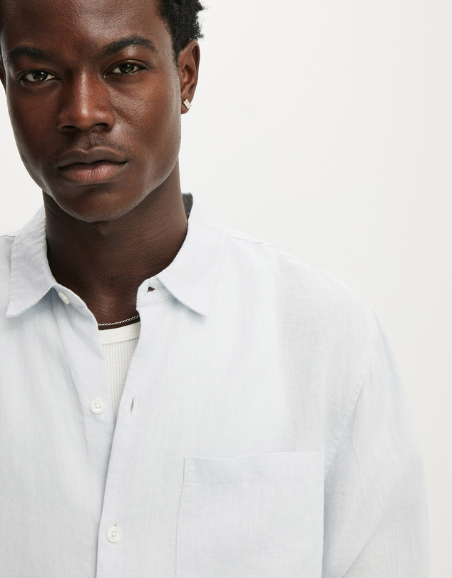 Cotton On - Relaxed Linen Long Sleeve Shirt