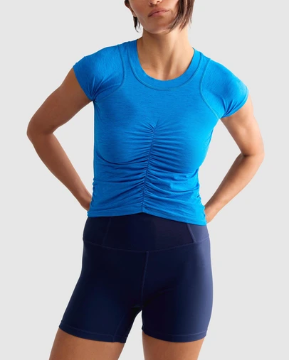FP Movement by Free People - Tempo Ruched Short Sleeve Tee