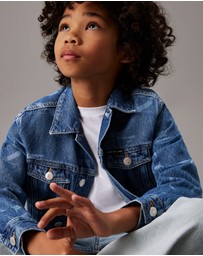 Calvin Klein Jeans - Boys Denim Logo Trucker Jacket