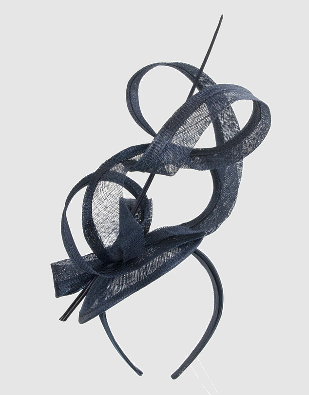 Max Alexander - Tall Navy Sinamay Fascinator Headband