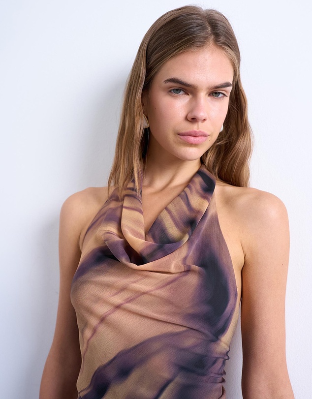 TOPSHOP - Cowl Neck Halter Top