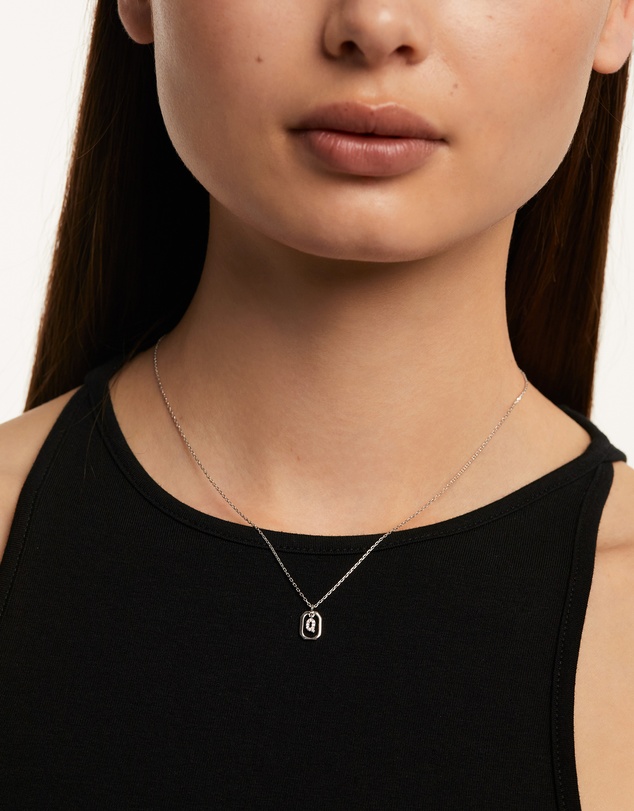 PDPAOLA - Mini Letter Q Silver Necklace