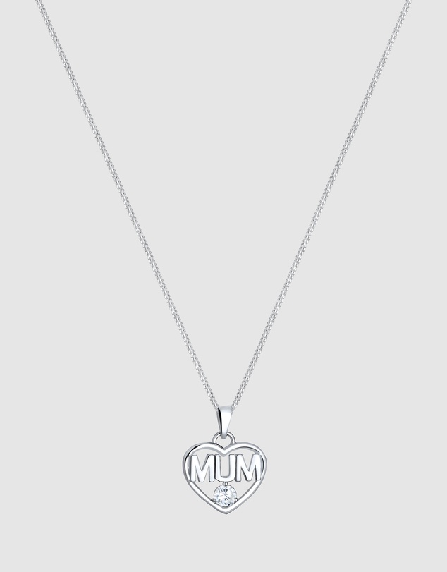 Elli Jewelry - Necklace Mother Child Pendant with Swarovski&reg; Crystals in 925 Sterling Silver