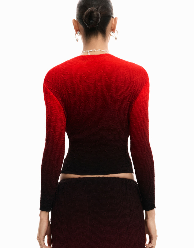 Desigual - Gradient texture blouse