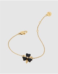 Furla - Flora Gold-Tone & Black Enamel Bracelet