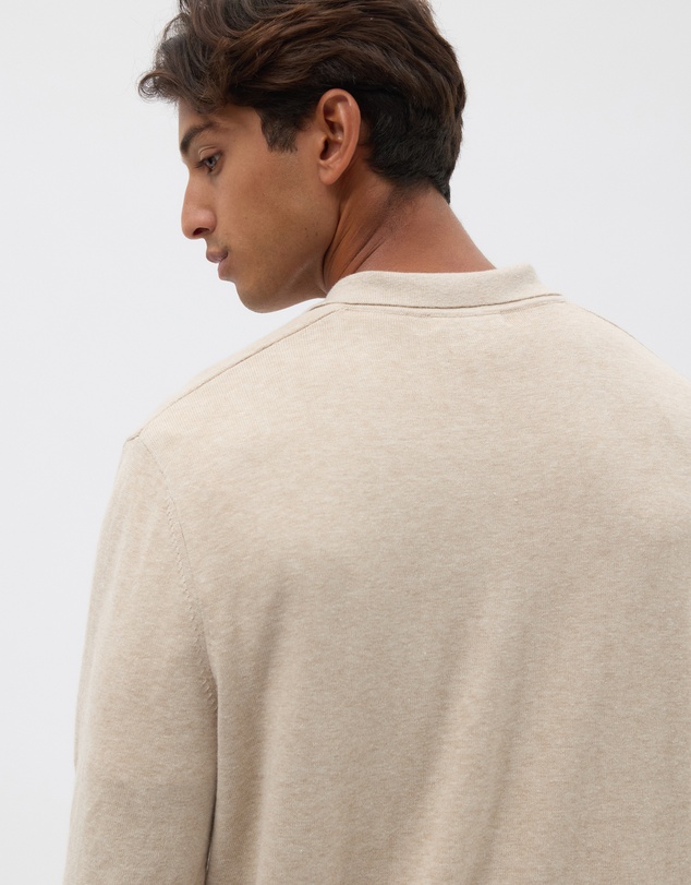 AERE - Premium Linen Blend Relaxed Knit Polo