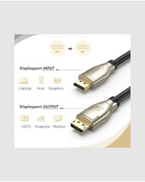 Ugreen - UGreen 8K DisplayPort 1.4 Male to Male Cable 3M Black