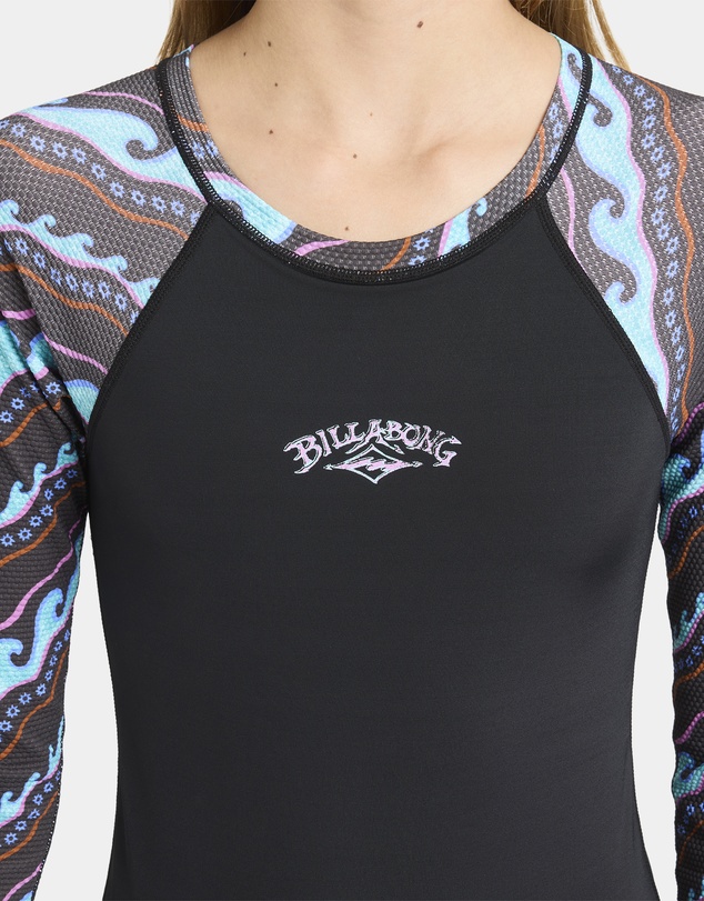 Billabong - Girls 6 to 14 Sea Level Long Sleeve Bodysuit Rash Vest