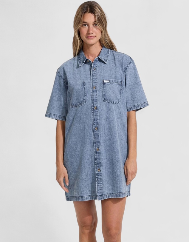 GUESS - GUESS JEANS Oversize Short Sleeve Dress