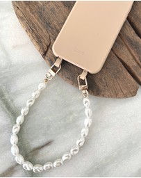 LOUVE COLLECTION - Desert Sand Phone Case + Pearl Wristlet