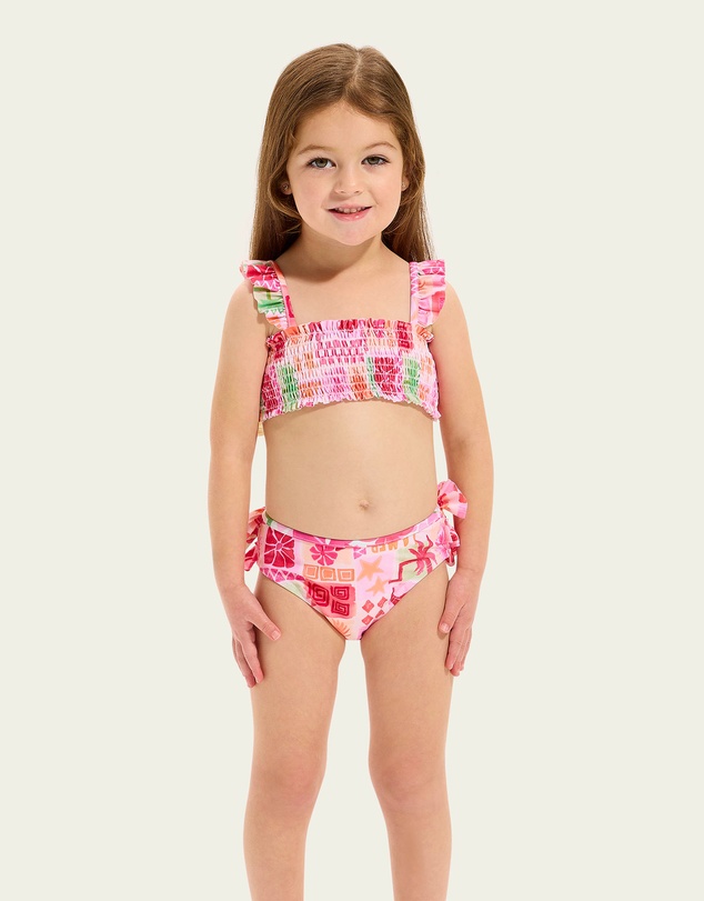Seafolly - Summer Paradise Shirred Bikini - Kids
