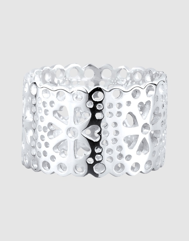 Elli Jewelry - Ring Ornament Flower in 925 Sterling Silver