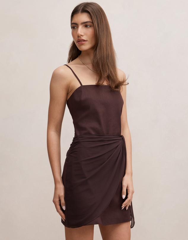 Forever New - Sienna Linen Sarong Mini Dress