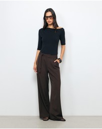 AERE - Off Shoulder Ribbed T-Shirt