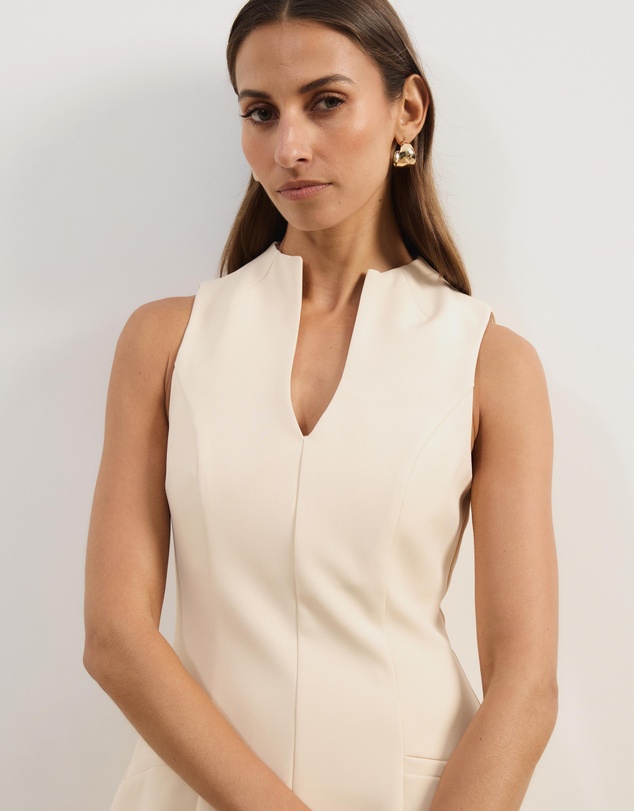Atmos&Here - Shay Suiting V-Neck Mini Dress