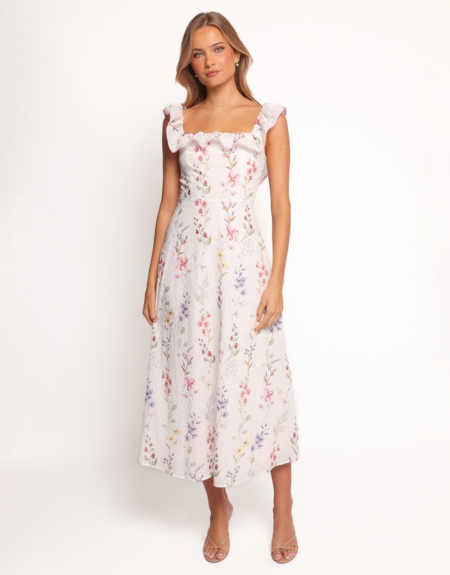 Petal & Pup - Lucille Maxi Dress - White Floral