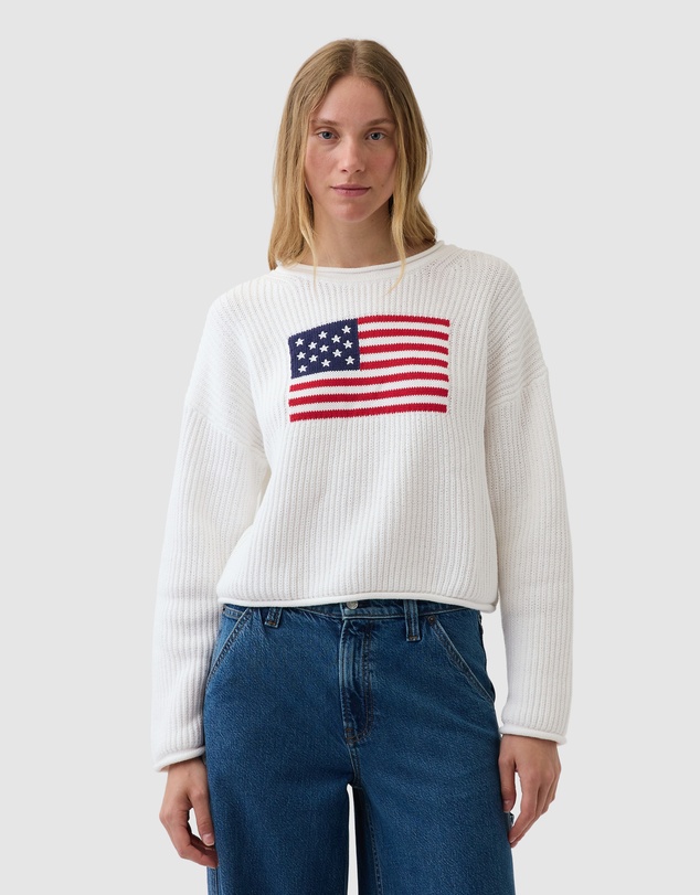 GAP - Cotton Americana Graphic Crew Knit
