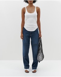 Bassike - slim scoop rib tank