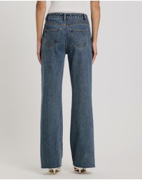 Atmos&Here - Myra Straight Leg Raw Hem Jeans