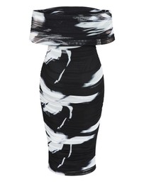 City Chic - Dana Mesh Blur Print Dress