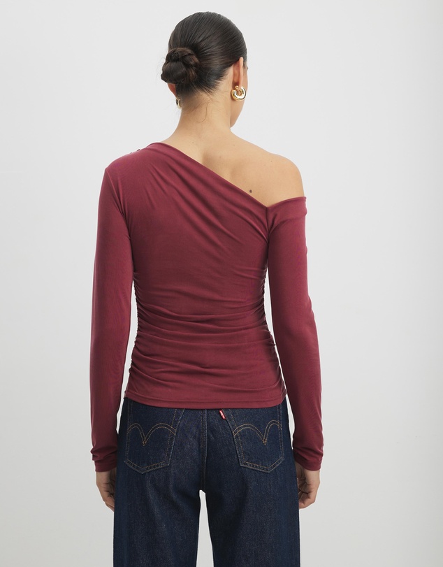 AERE - Hazel Cupro Off Shoulder Top