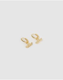 Izoa - Libra Star Sign Symbol Huggie Earring