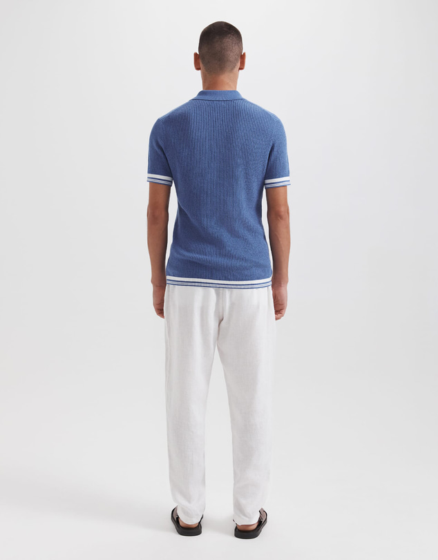 SABA - Nero Combed Cotton Knit Polo