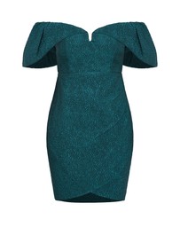 City Chic - Jez Puff Sleeve Mini Dress