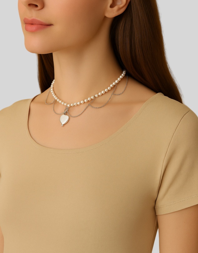KAJA Clothing - Love Pearl Vintage Necklace-Pearl Necklace