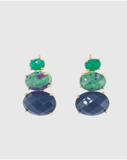 Miz Casa and Co - Cleo Gemstone Studs Earrings