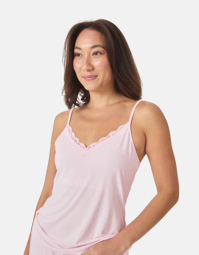 Gingerlilly - Britt Bamboo Lace Cami Long PJ